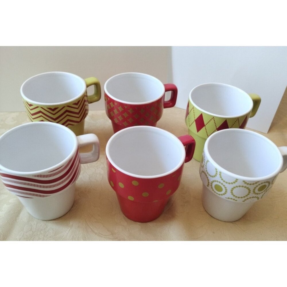 Simple Solutions, Set/6 Coffee Mugs Stackable - Picture 5 of 11